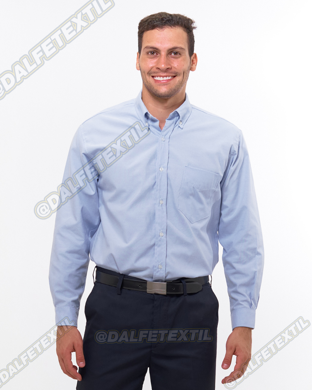 Camisa Oxford Clásica Manga Larga Caballero